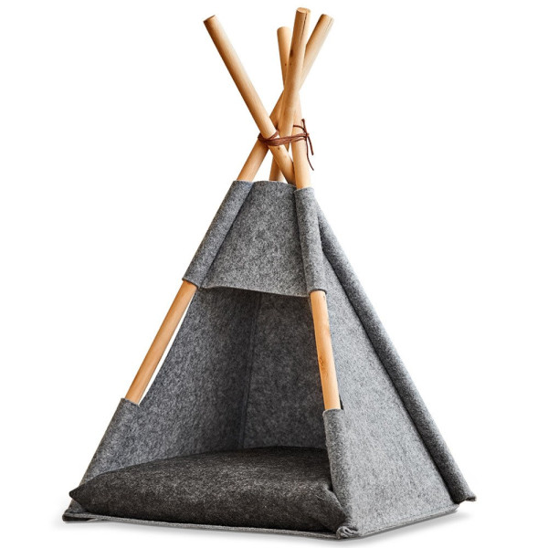 Namiot dla kota Tipi, filcowy 44x42x45/65 cm