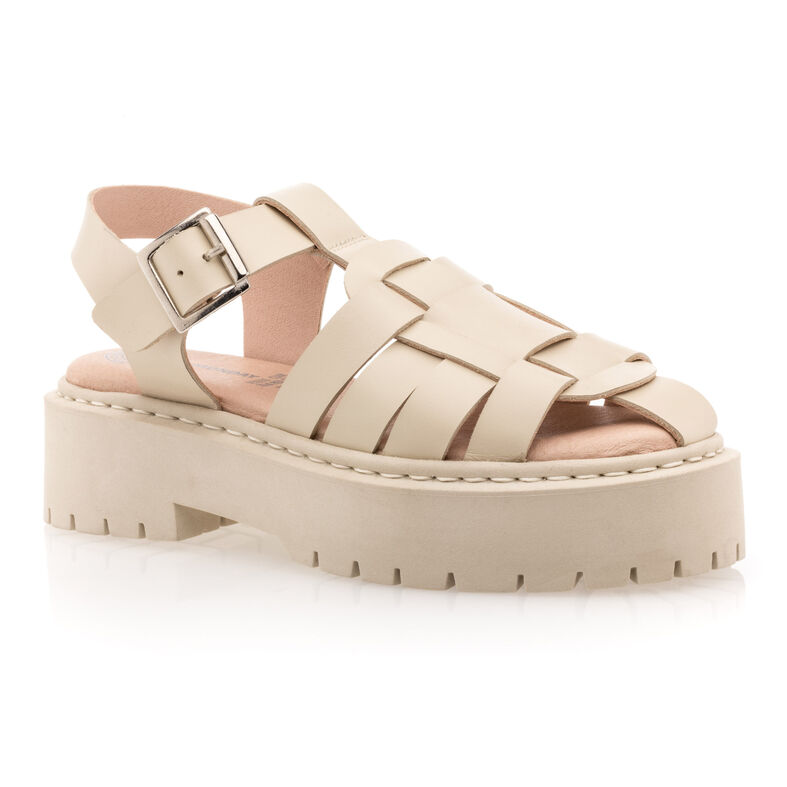 Beige sandaler / åben tå sko til kvinder