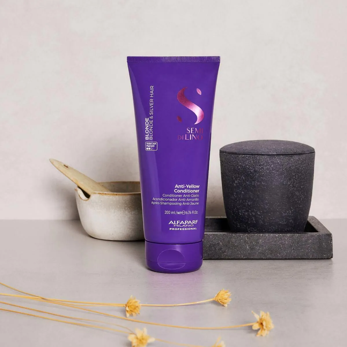 Alfaparf Milano Semi di Lino Blonde & Brunette Odżywka do włosów blond i siwych