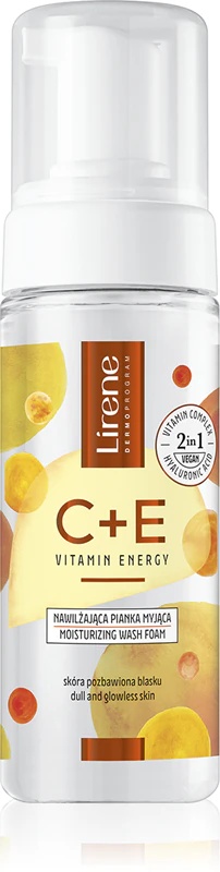 Lirene vitamino C+E drėkinamosios valomosios putos su vitaminais C ir E