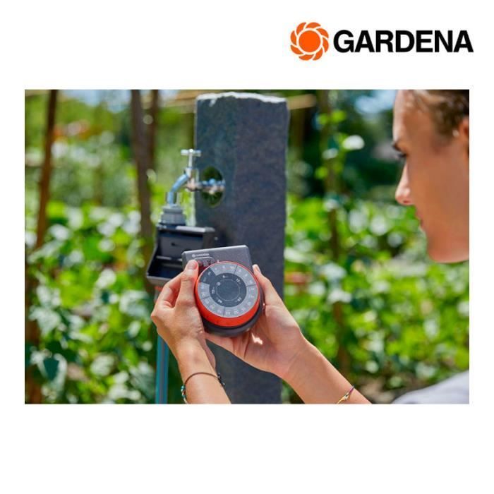 Timer per irrigazione GARDENA Easy - 17 programmi - Irrigazione manuale - Pannello rimovibile