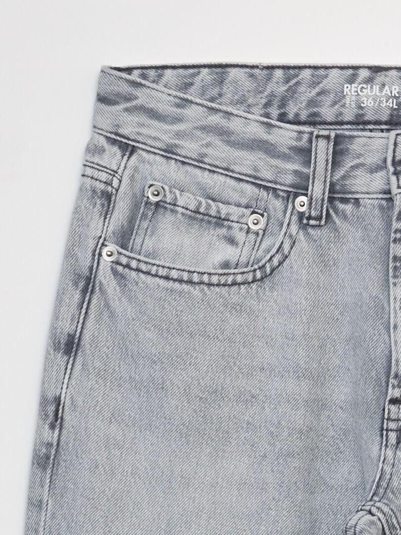 Rechte jeans - L34 - GRIJS