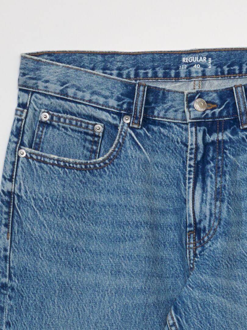 Calça jeans reta - Azul