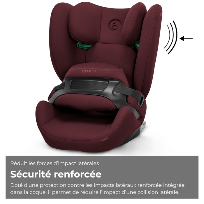 Cybex Pallas B i-Size CBX Car Seat - 76 to 150 cm - 9 to 50 kg - 15 months to 12 years - Rumba Red - Dark Red