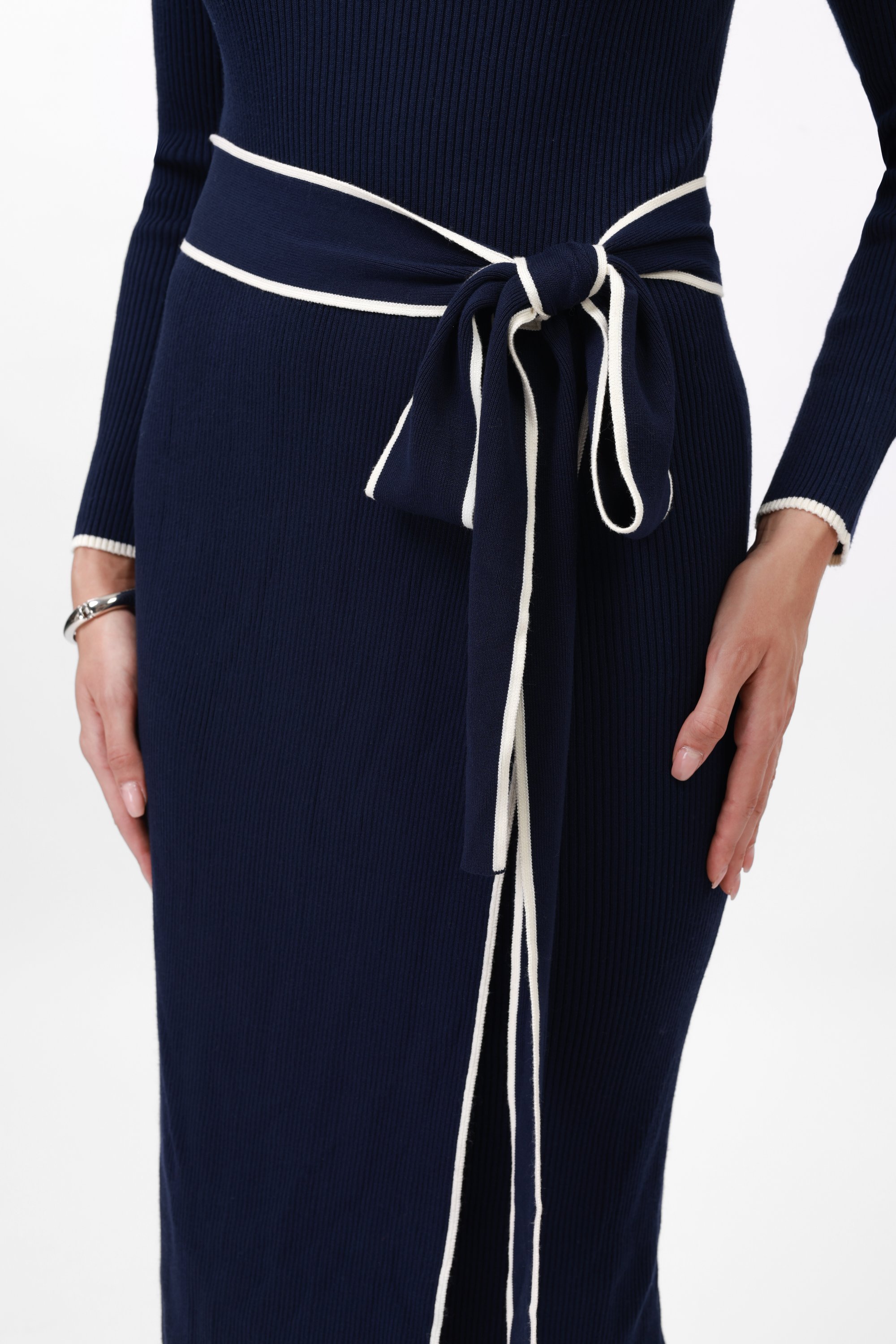 Anna Field Jumperjurk - marineblauw/ecru