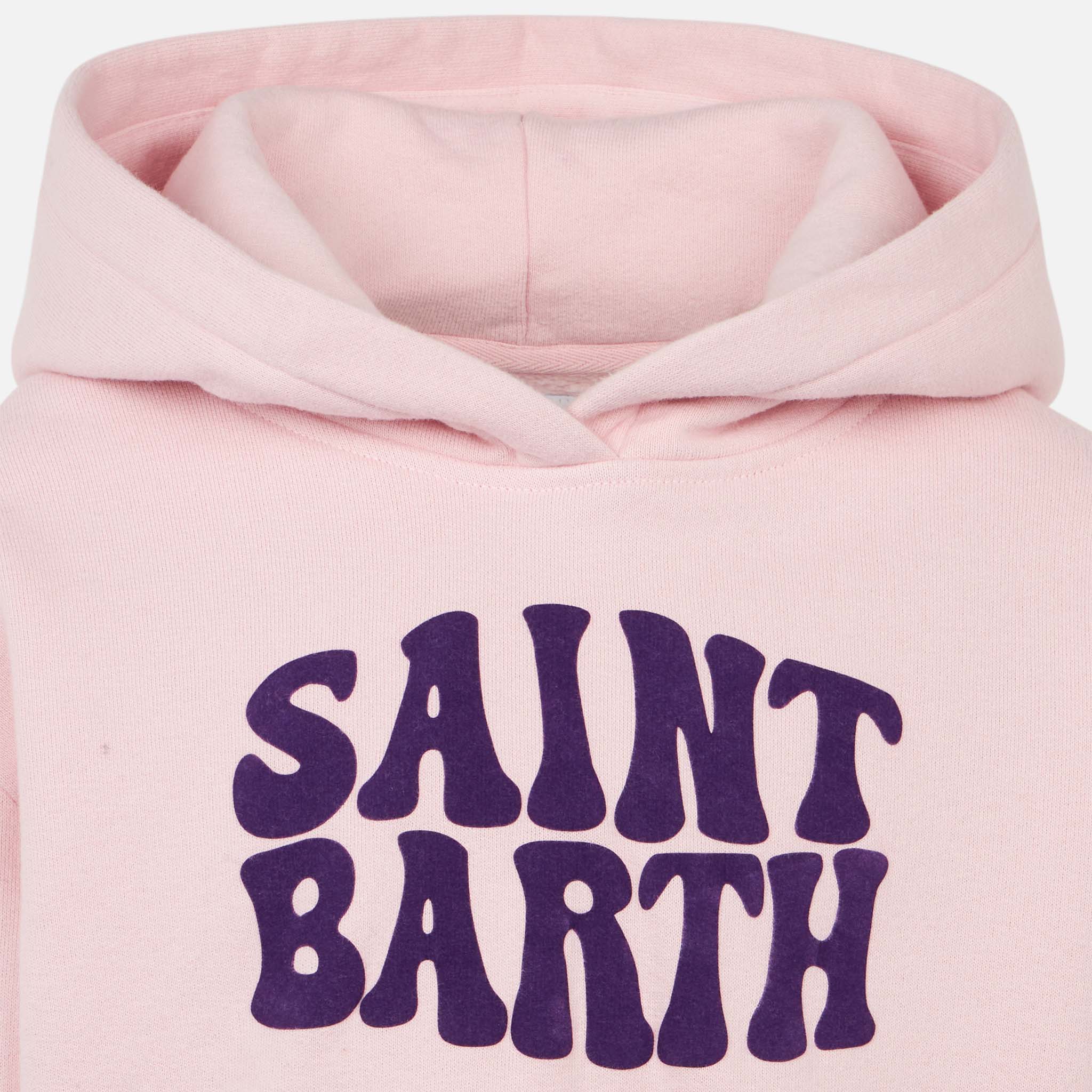 Fleece-Hoodie für Mädchen mit Teddybär-Stickerei