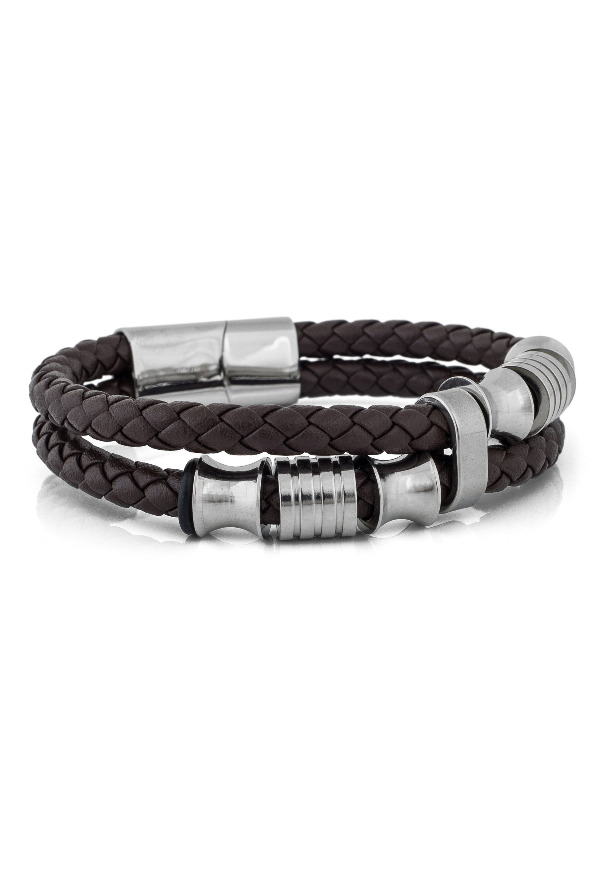 Akitsune GRACILITAS - Armband - bruin en zilverkleurig