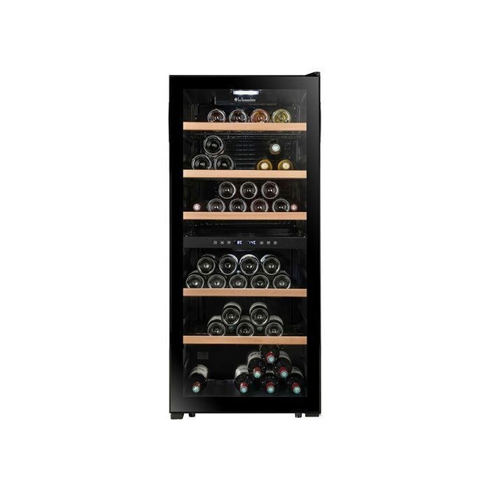 La Sommelière LS102DZBLACK Wine Cellar – 102 bottles – dual zone 5-18°C – Vinotag connected – UV-protected door – All Black design