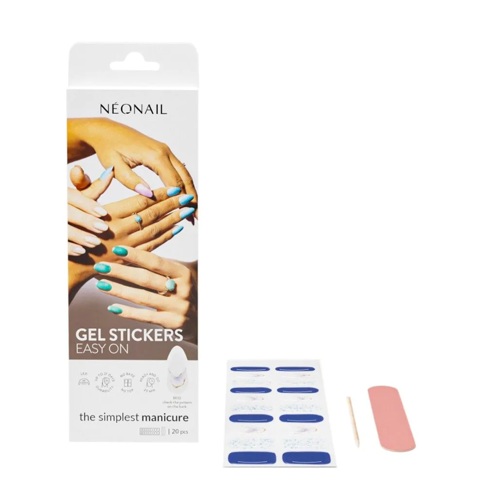 Neonail Gel Stickers Easy On Naklejki hybrydowe M10 20szt
