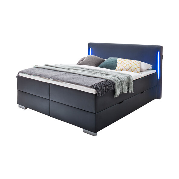 LED-Boxspringbett, 180 x 200 εκ.