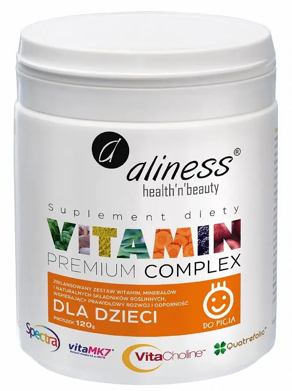 Aliness Premium Vitamin Complex, Kompleks witamin dla dzieci, Proszek