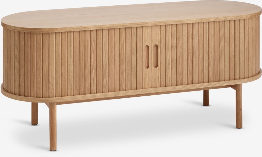 LYNGVIG TV ormarić LYNGVIG 120cm 2 bočna vrata s roletama, prirodni hrast