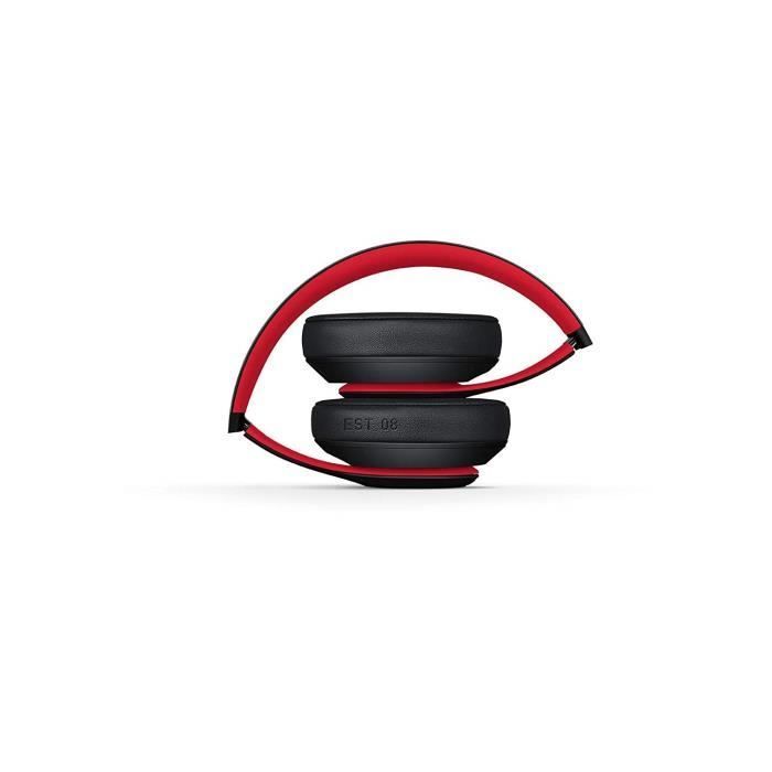 Auriculares inalámbricos Beats Studio3 - Auriculares Bluetooth inalámbricos Beats Studio3 - Colección Beats Decade - Negro-Rojo Challenge