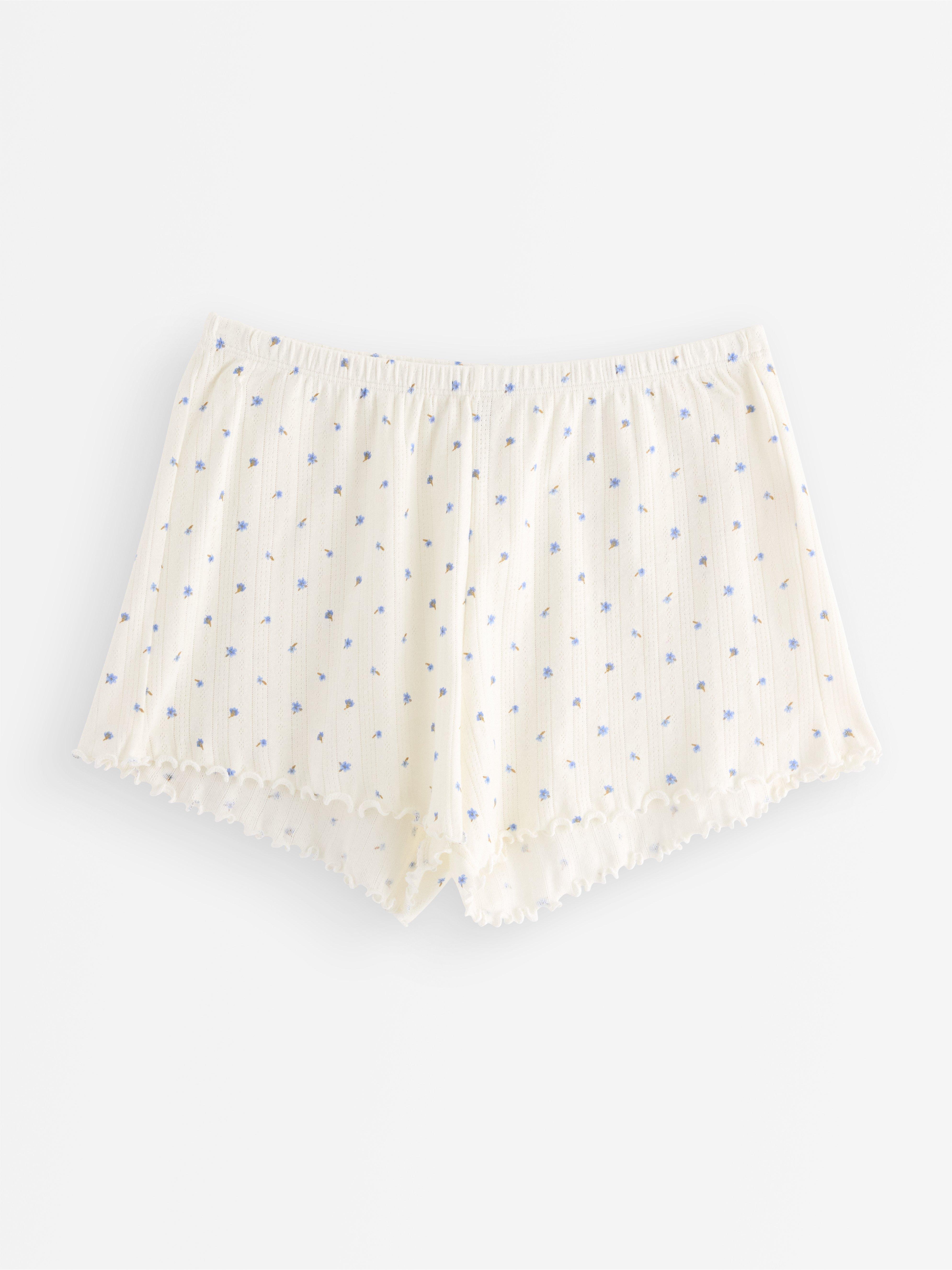 Pyžamové kraťasy s pointelem Off White