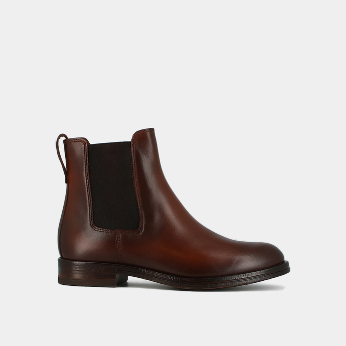 Bottines à talons  en cuir marron