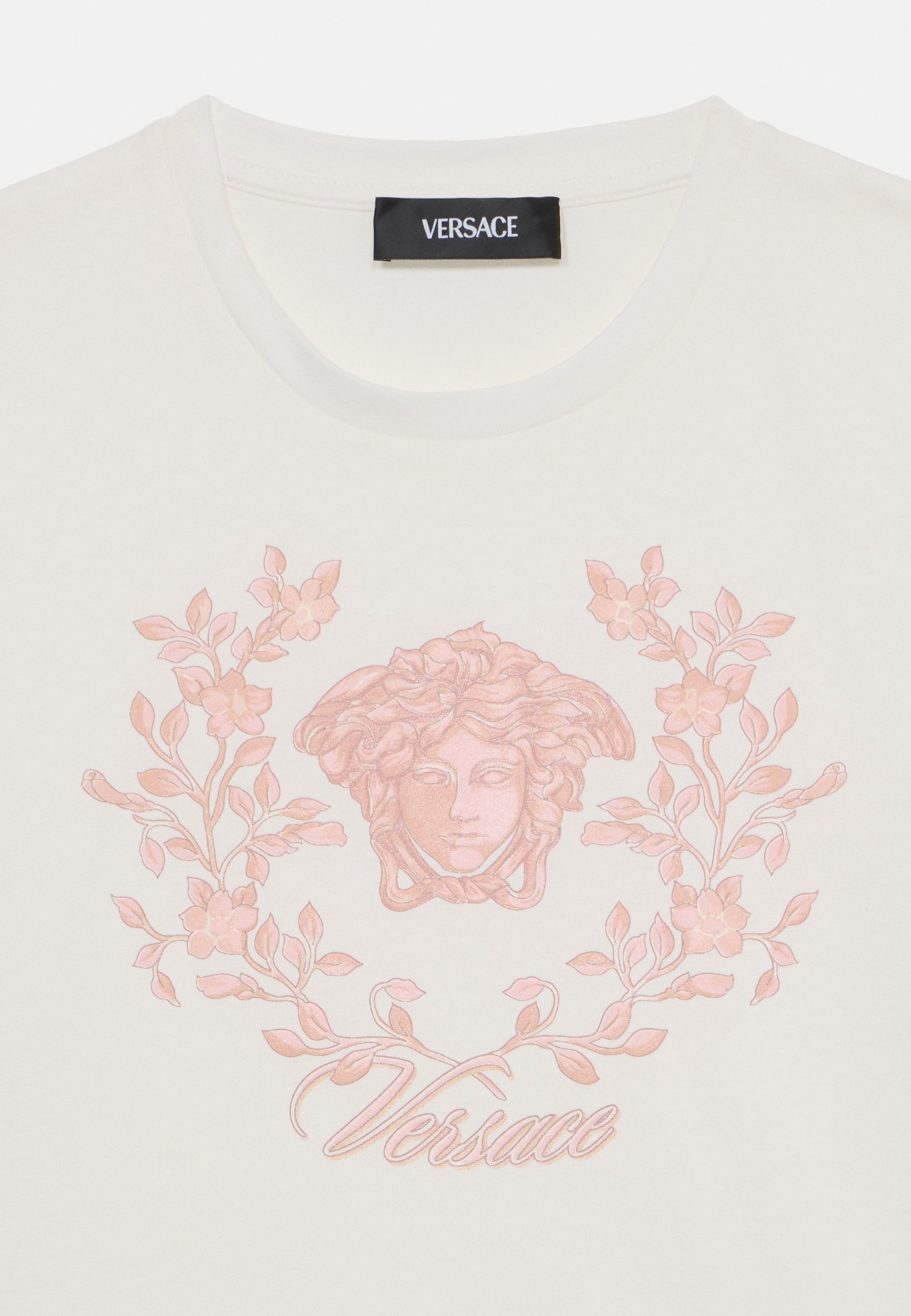 Versace MEDUSA CREST PRINT UNISEX - Printitud T-särk - valge/mitmevärviline