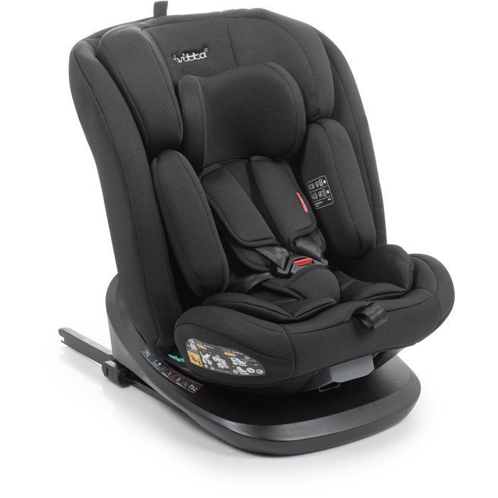 Cadeira auto - BABYAUTO - ZAFIRO - Grupo 0/1/2/3 - 40/150 cm - Tamanho I - Giratória - Reclinável - Com redutor - Preta