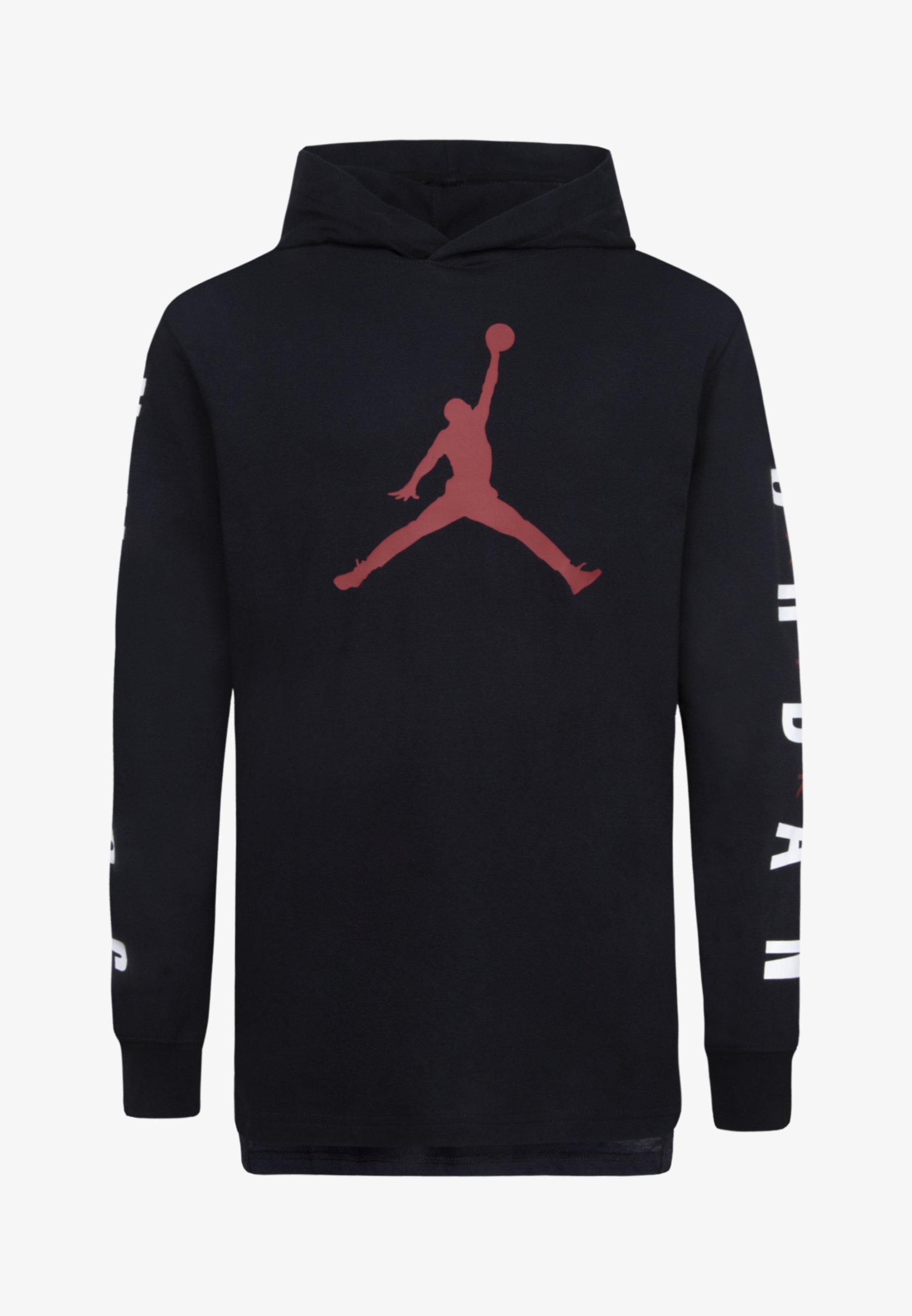 Jordan HOODED TEE - Majica z dolgimi rokavi - črna