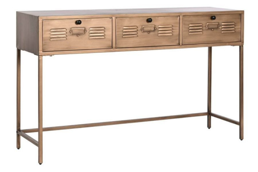 Komoda konsola metalowa złota 77x125,5x37 cm CASSETTIERA - III