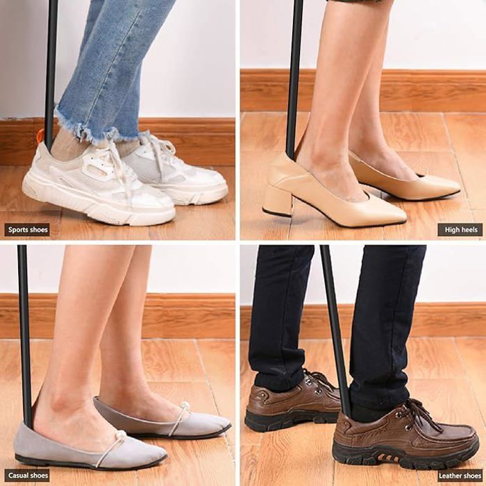 Shoehorn with long handle, 42 cm + leather shaft 16 cm