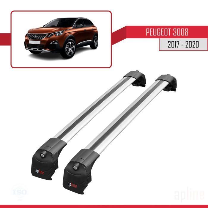Barras de techo - ACE-2 - Peugeot 3008 - Aluminio - Gris - Carga útil < 300 kg
