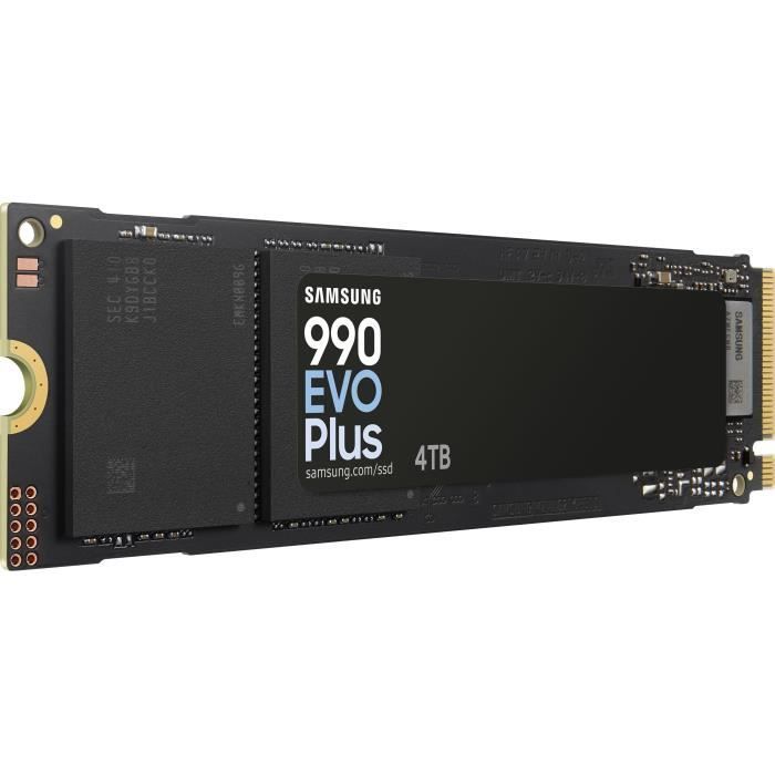 Internal SSD - SAMSUNG - 990 EVO Plus 4TB - NVMe M.2 PCIe 4.0x4 - Read speed up to 7250 MB/s