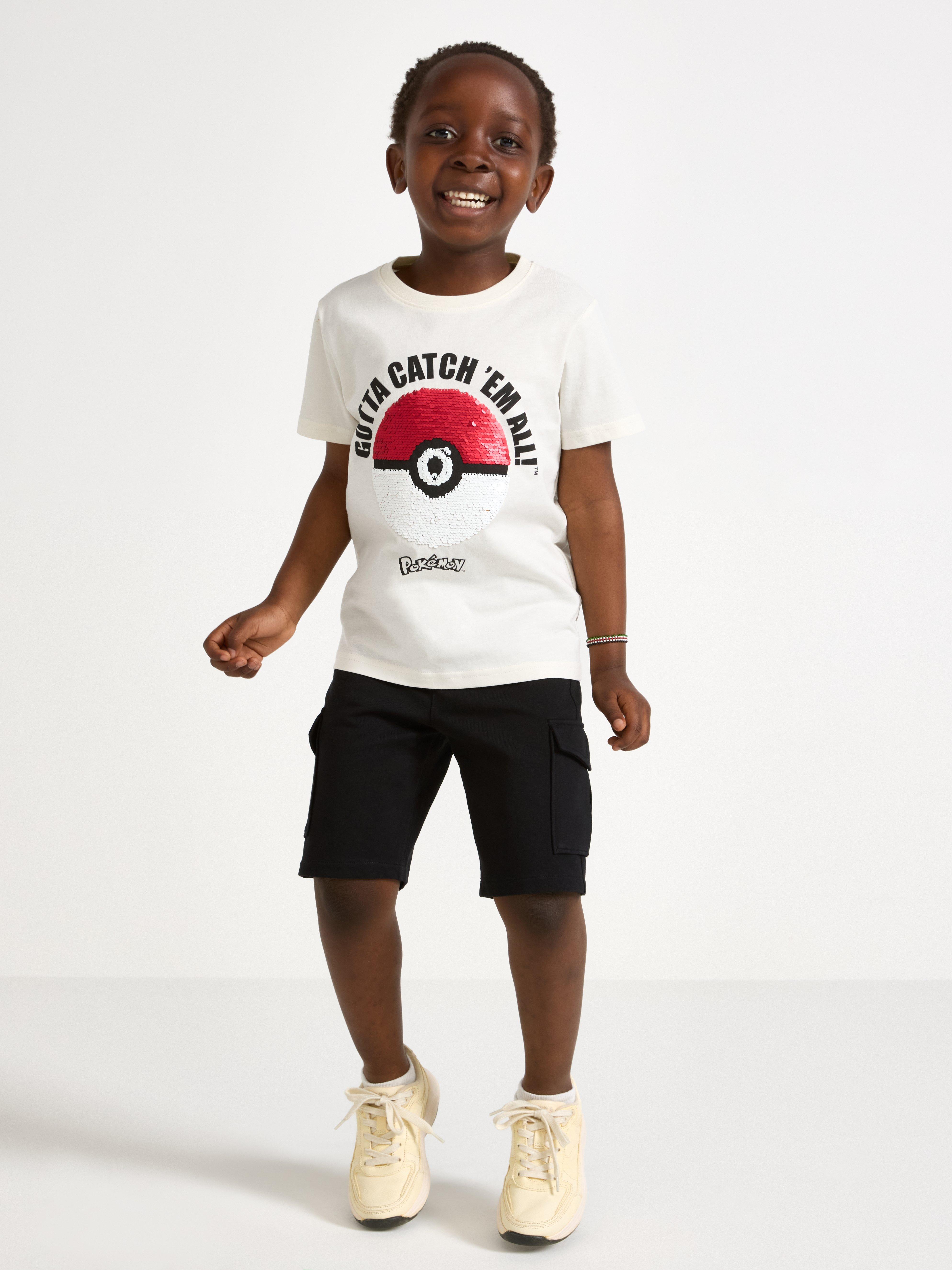 Camiseta Pokémon Branco Claro