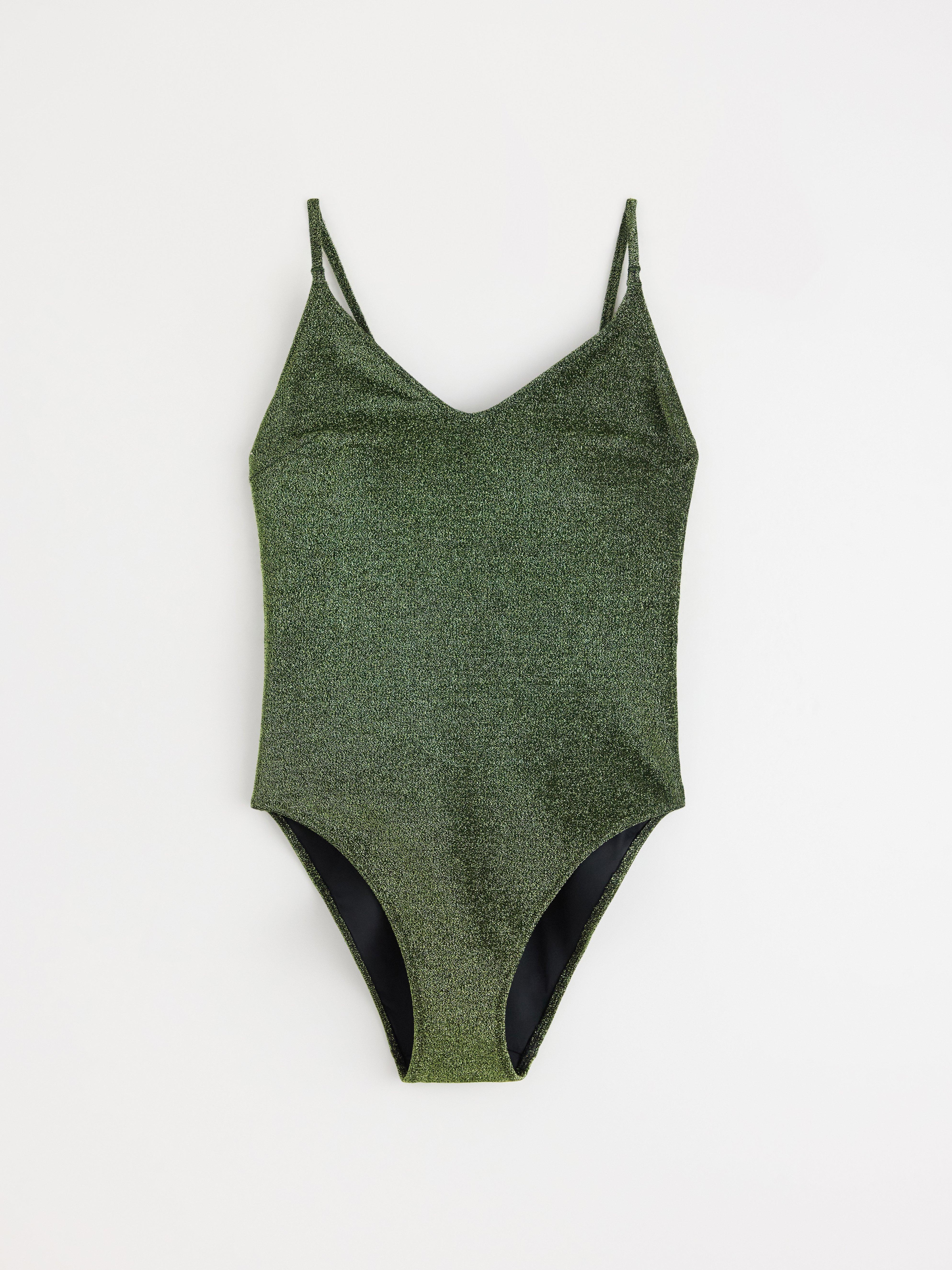 Baddräkt med lurex Light Dusty Green
