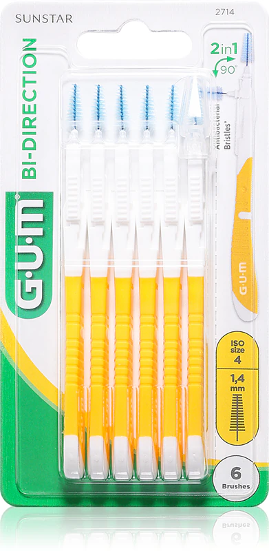 Escova interdental bidirecional GUM 2714 escovas interdentais