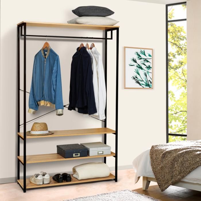 IDMARKET Dressing large L. 100 cm DETROIT design industriel