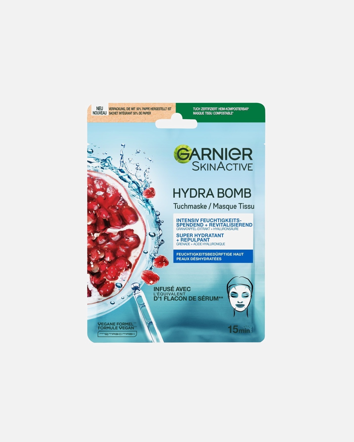 Garnier hidratantna maska Skin Active Hydra Bomb maska u platnu s hijaluronskom kiselinom - 32 g