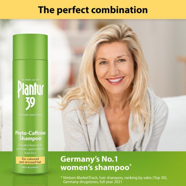 Plantur 39 Koffein-Shampoo für coloriertes und strapaziertes Haar, 3 x 250 ml