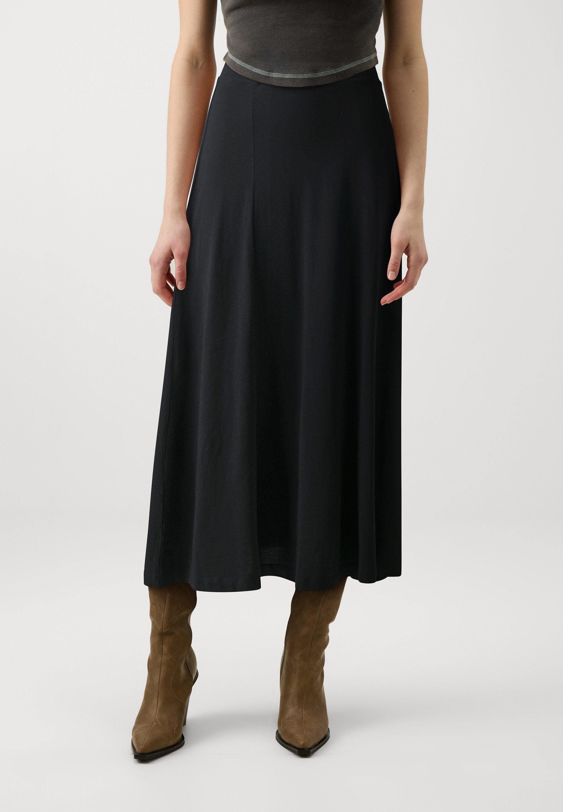 Even&Odd Basic maxi rok - A-lijn rok - zwart