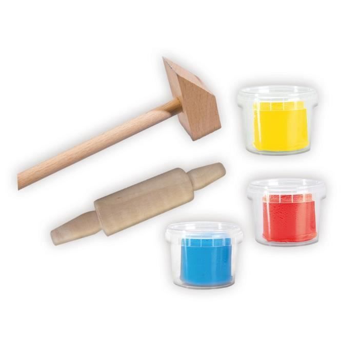 SES Creatieve boetseerklei met gereedschap - 3 x 90 g