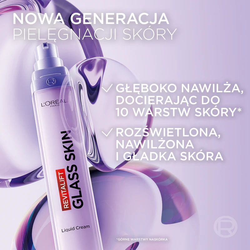 Creme à base de água nutritivo intensivo Revitalift Glass Skin da L'Oréal Paris
