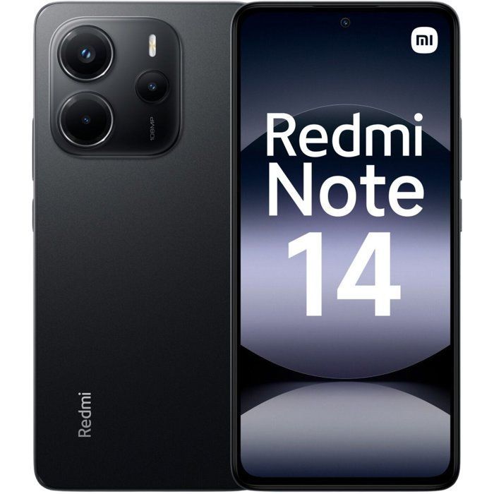 Smartphone Xiaomi Redmi Note 14 4G de 256 GB negro (versión francesa) + Auriculares inalámbricos Xiaomi Redmi Buds 4 Lite (negros)