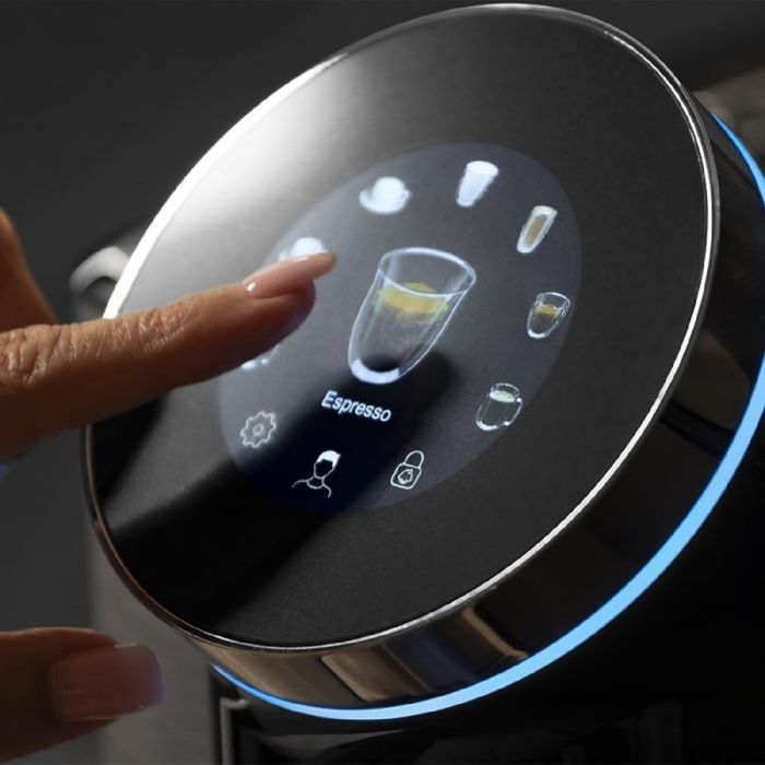 Cafetera superautomática Cecotec Cremmaet Spin con pantalla táctil. Espresso, 1450 W, 15 bares, pantalla TFT, Thermoblock, autolimpieza.