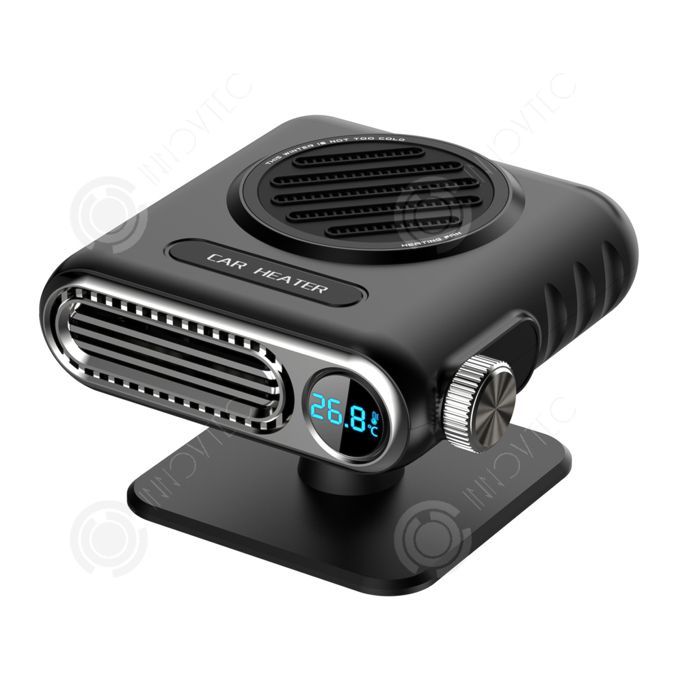 Calefactor para coche INN de 150 W y 12 V, 14 x 10,5 x 8 cm, pantalla LED, calentamiento rápido, calefactor auxiliar para camiones con función de descongelación.