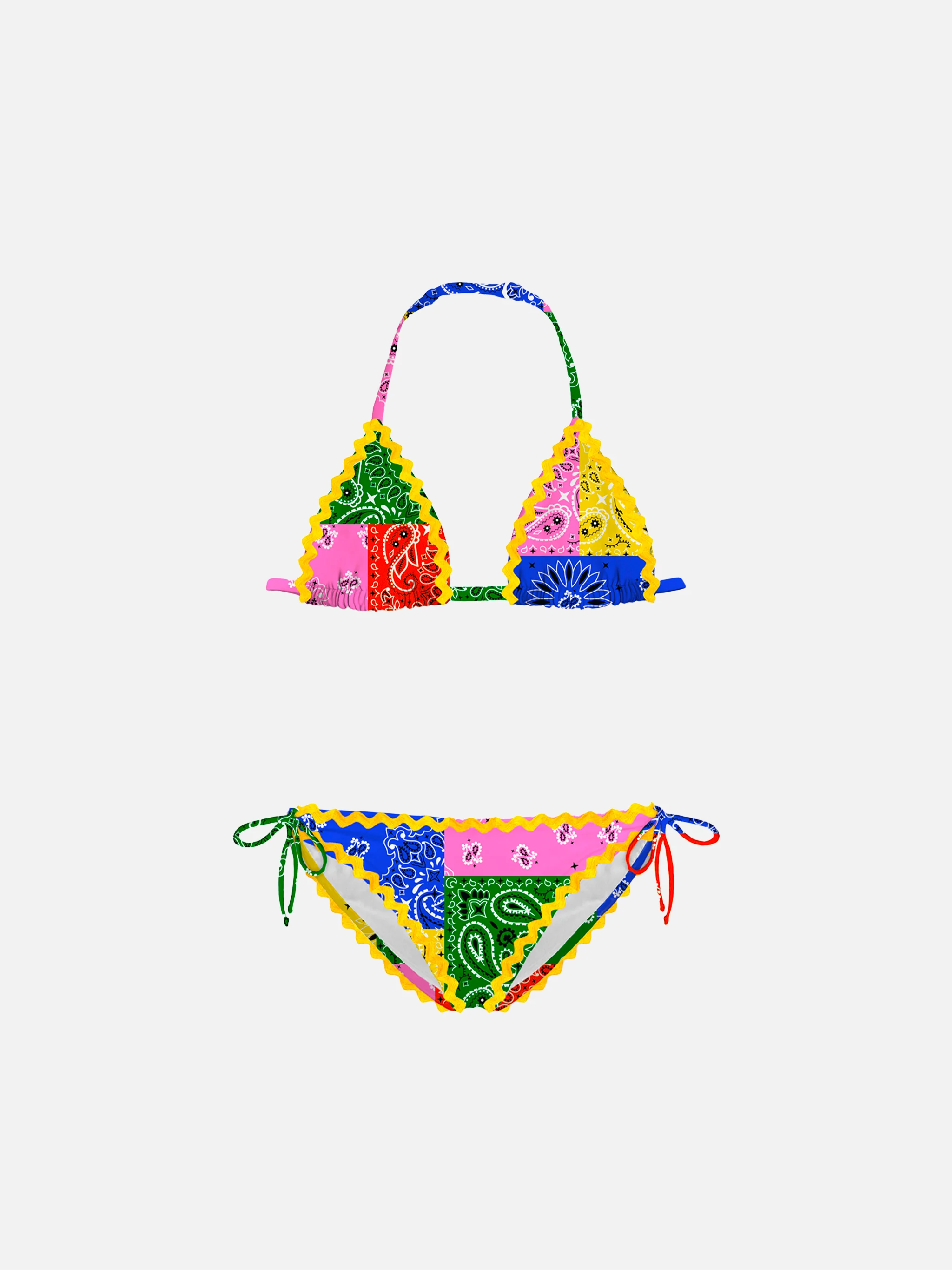 Bikini voor meisjes met bandana-print