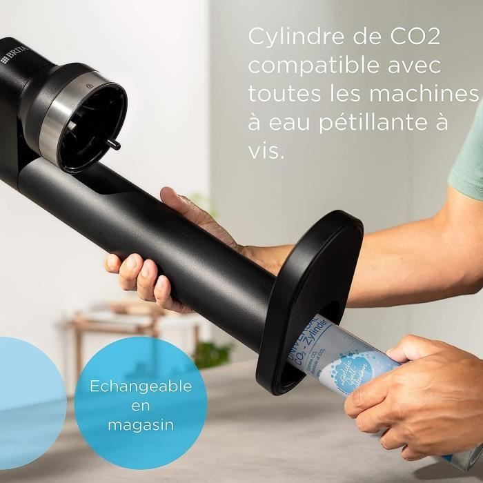 BRITA CO2-vervangingscilinder - Voor koolzuurmachines voor bruiswater - Maakt tot 60 liter bruiswater koolzuurhoudend.