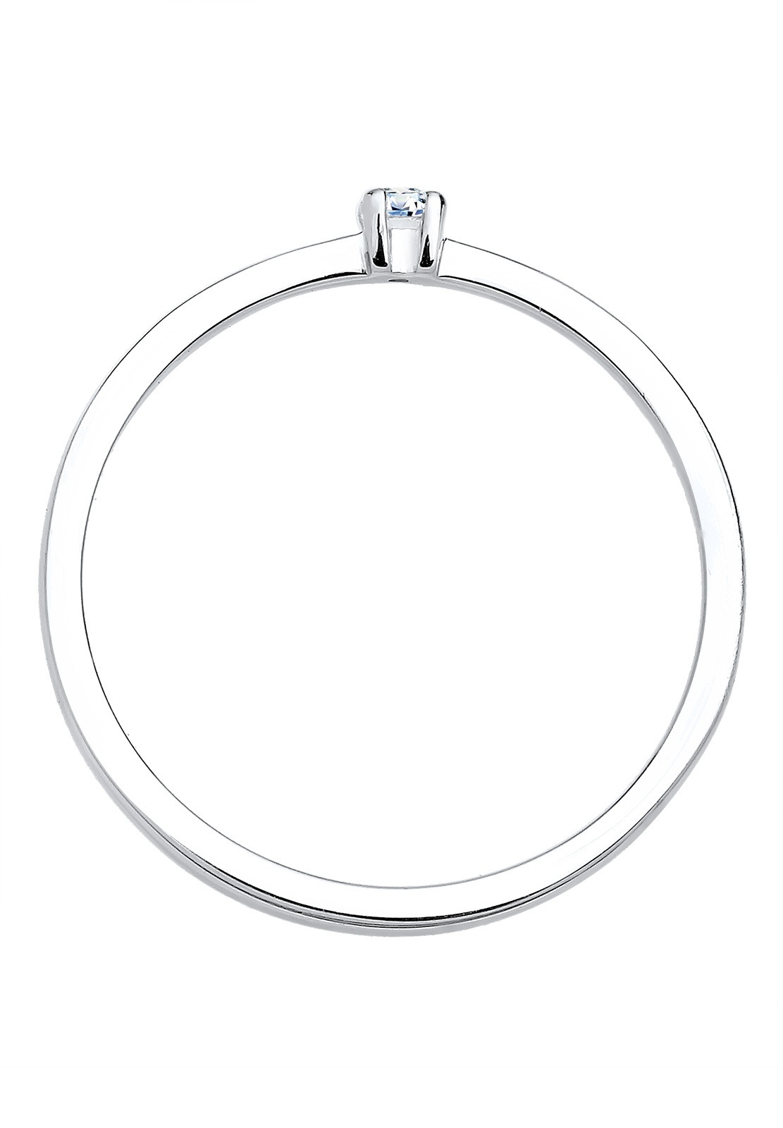 Elli DIAMONDS Femme Classique avec un Diamant (0,03 ct) en Argent Sterling 925