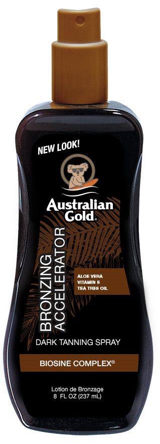 Pospeševalni sprej gel bronzerji