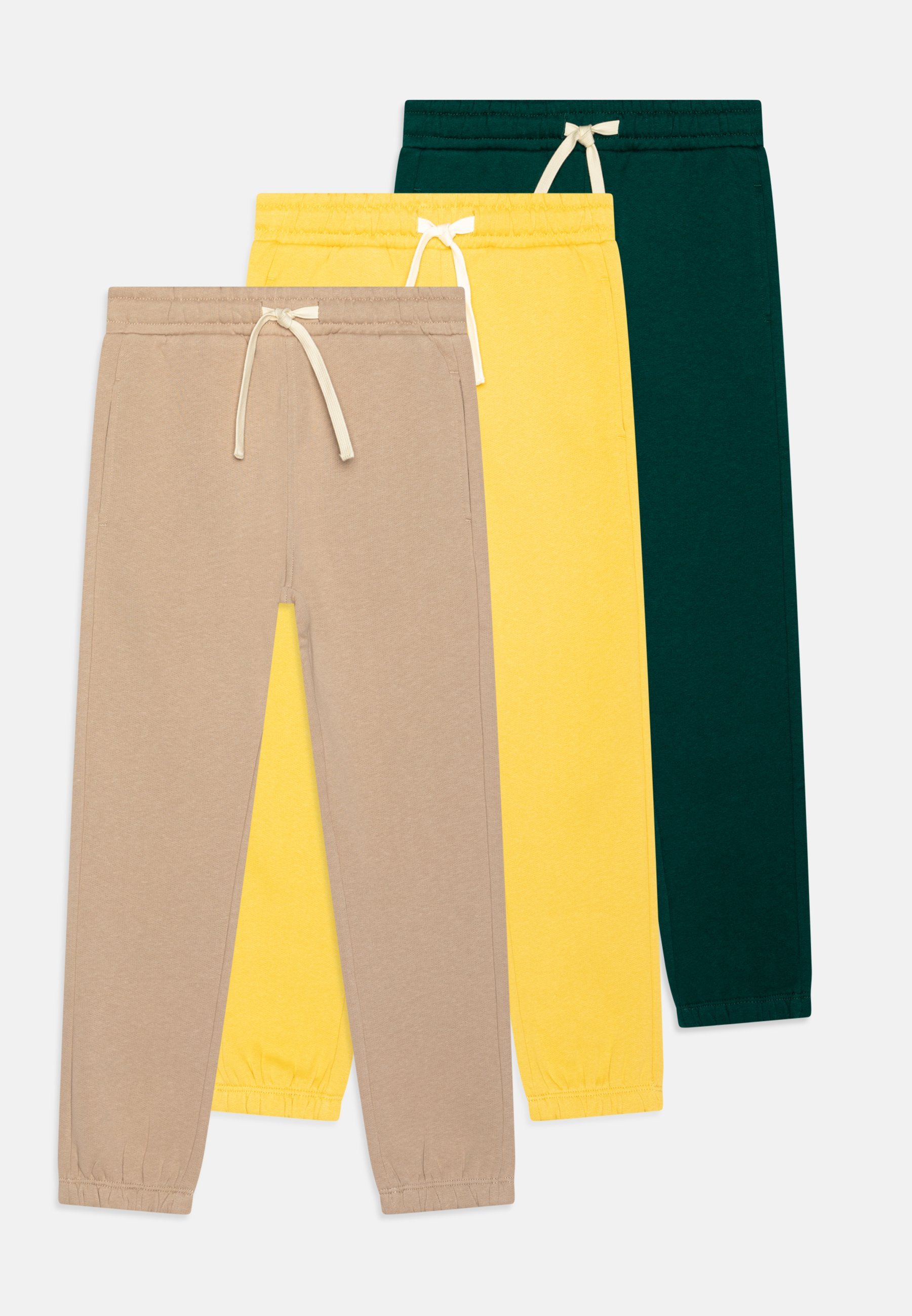 Friboo 3 PACK - Melegítőalsó - mustársárga/bézs/sötétzöld