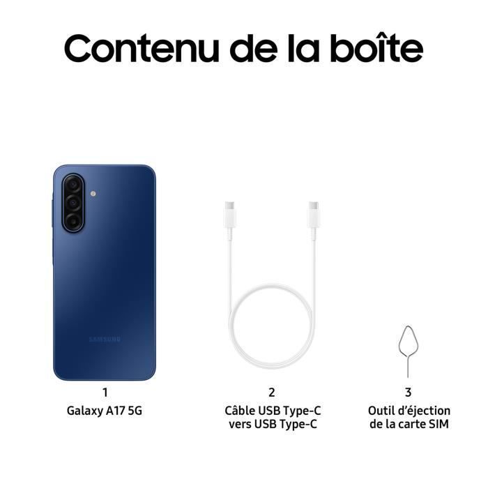 SAMSUNG Galaxy A17 5G Smartphone 128 Go Bleu - Version Française