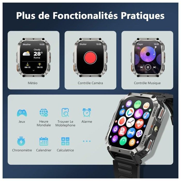 Smartwatch Blackview W70 Pro, 900 mAh, touchscreen da 2,01