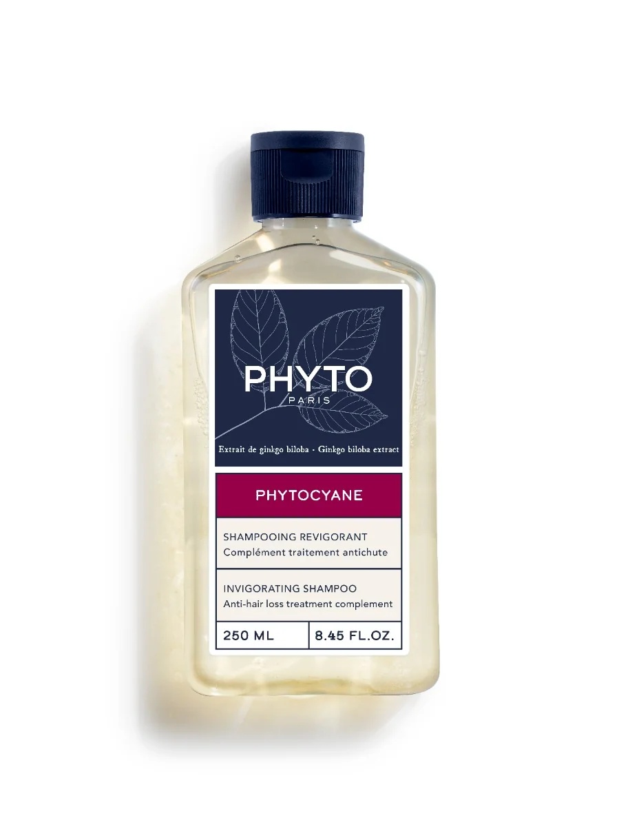 Shampoing anti-chute PHYTO Phyto Phytocyane pour femmes 250 ml. Restaure la densité capillaire et lutte contre la chute des cheveux.
