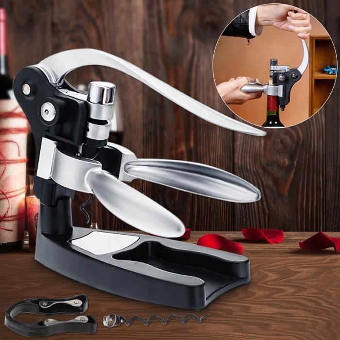 Tire Bouchon - Métal - Ouvre Bouteille - Ergonomique - 4 pièces - Cadeau Noël