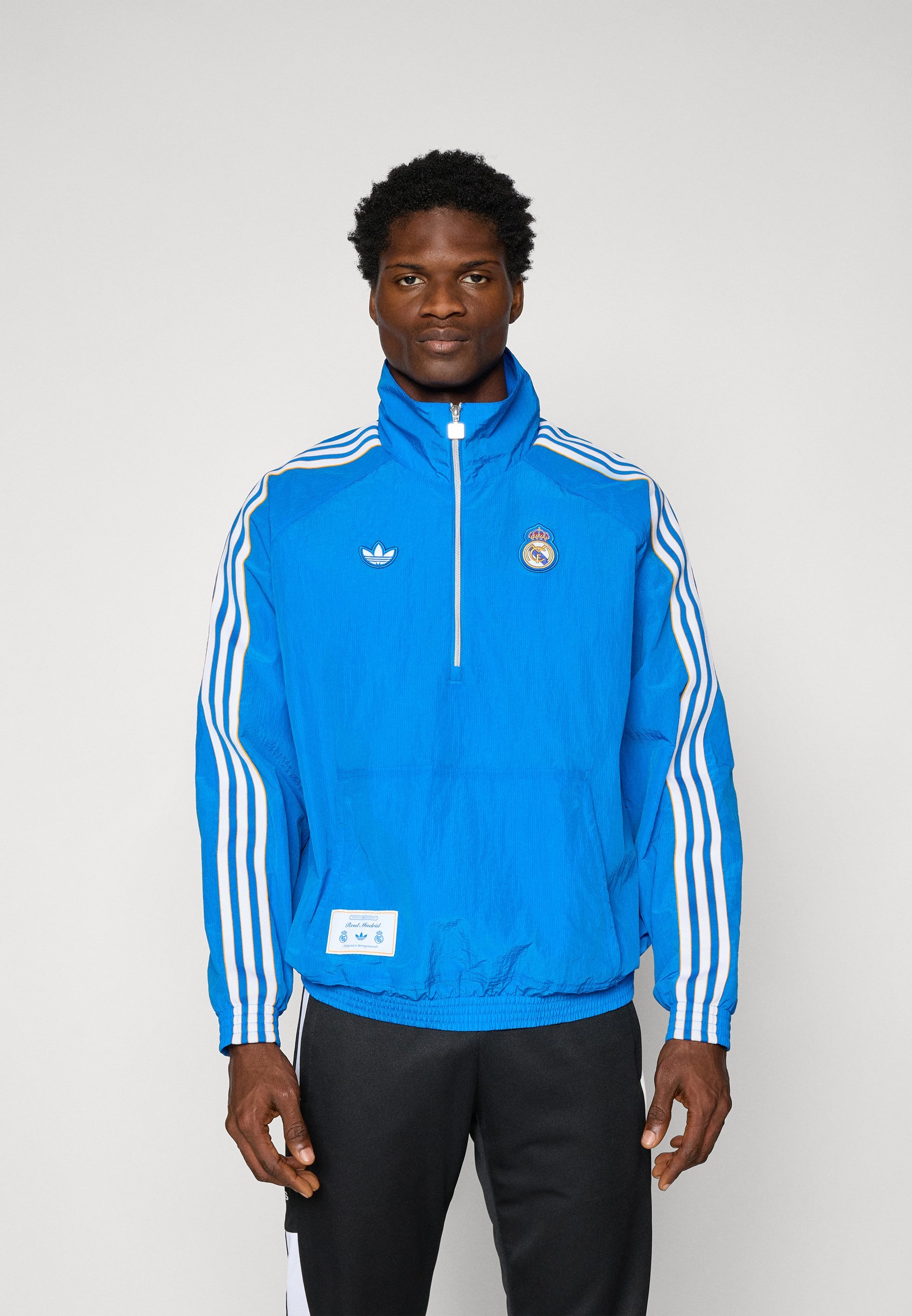 Giacca adidas Originals REAL MADRID ICON con mezza zip - Abbigliamento da club - blu/bianco