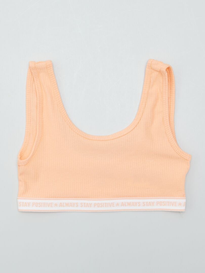 Conjunto de 2 sutiãs esportivos canelados - ROXO