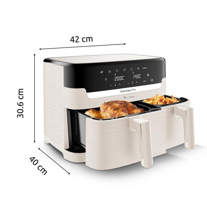 MOULINEX EASY FRY DUAL 8L COLLECTION IVOIRE EZ901AF0